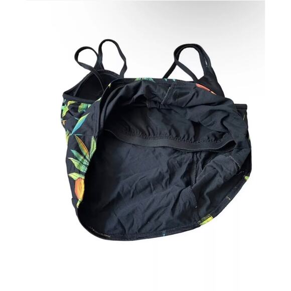 Miraclesuit Malibu Tankini Swim Top Tropical Tagged Size 16W Fits Medium Large - Picture 6 of 12